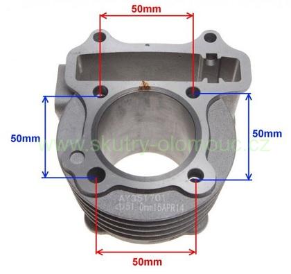 válec 4T 90ccm (51mm) bez hlavy 139QMB/A