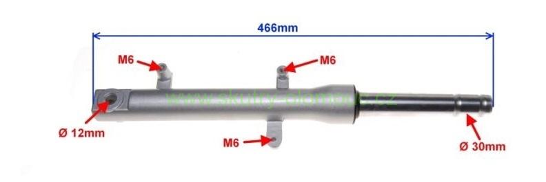 přední tlumič levý 466mm