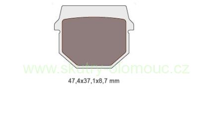 Brzdové destičky V-brakes slinuté – 2195SF
